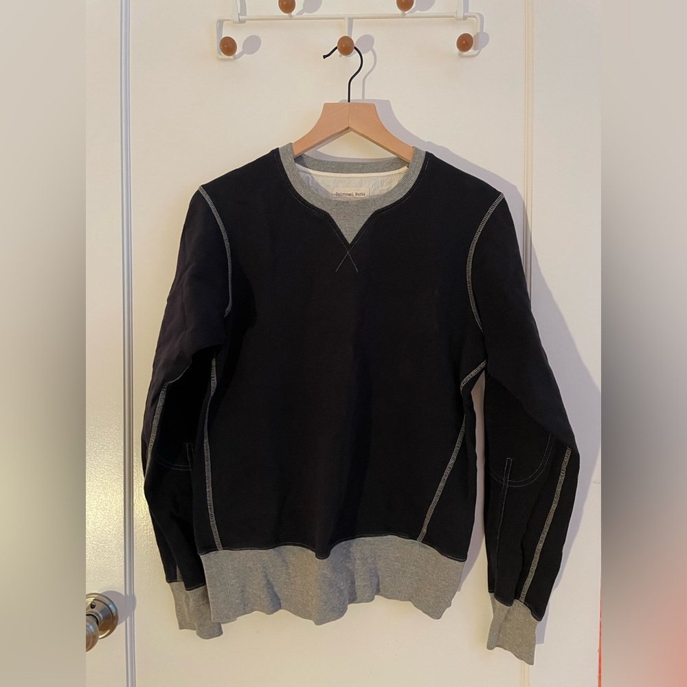 Universal Works Sweatshirt / Navy & Grey / Size S